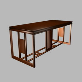 Table de bureau classique modèle 3D