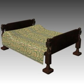 نموذج سرير مزلقة كلاسيكي ثلاثي الأبعاد