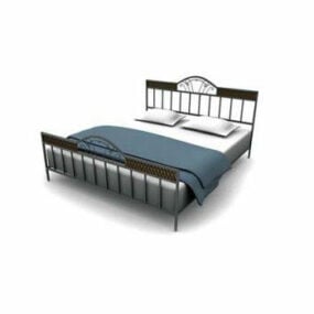 Classic Style Iron Double Bed 3d-modell