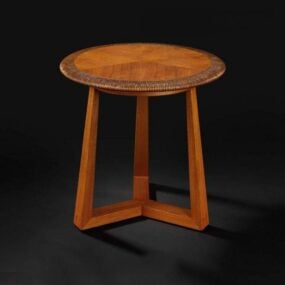 3д модель мебельного классического круглого чайного столика