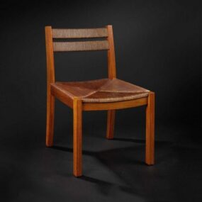 Muebles de silla de comedor de madera clásicos modelo 3d