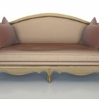 Classic Elegant Wooden Fabric Sofa