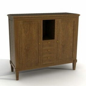 Classical Furniture Side Cabinet 3d model