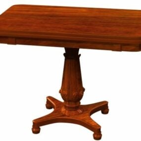Classical Rosewood Card Table 3d model