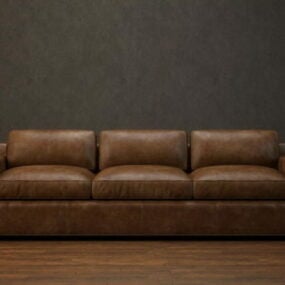 Klassisches 3D-Modell der Couch mit drei Kissen