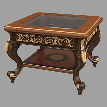 Mesa de centro de madera clásica