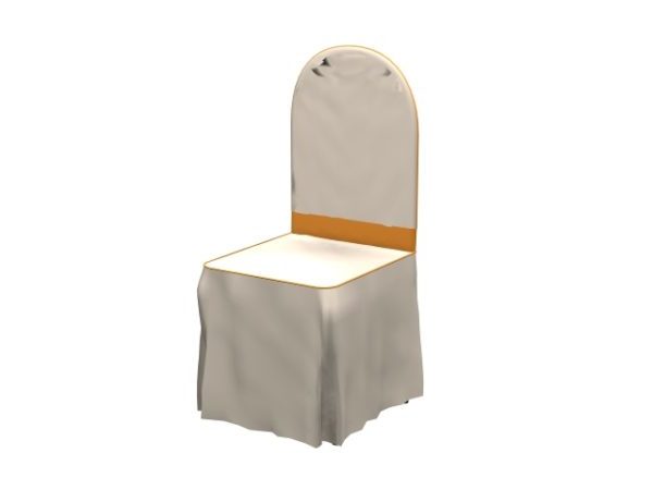 Krzesło ślubne w ubraniu