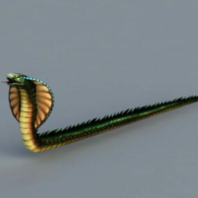 Modello 3d del mostro serpente cobra