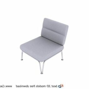Furniture Coffee Shop Fabric Sofa Chair 3d model