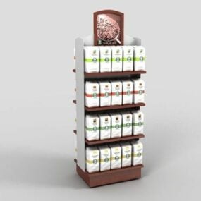 Coffee Beverages Display Rack 3d model