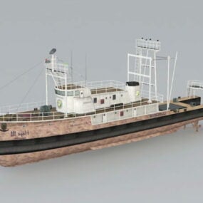 Kaupallinen kalastuslaiva 3d-malli