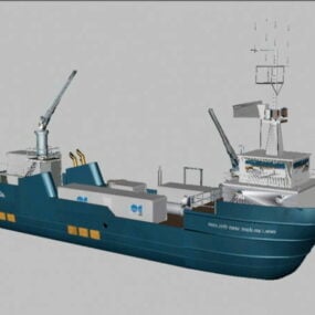 مدل سه بعدی کشتی ماهیگیری تجاری