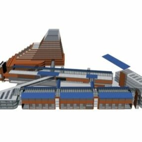 Kommerciel bygningskompleks 3d-model