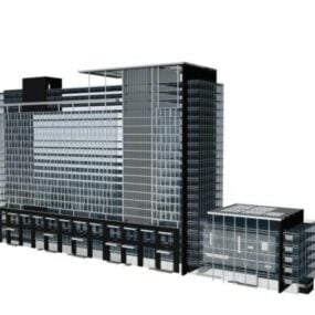 3D-Modell des Einkaufszentrumsgebäudes