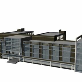 3д модель комплексного офисного здания