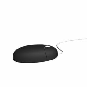 电脑鼠标黑色3d模型