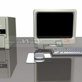 Pc Motherboard With Components 3d model