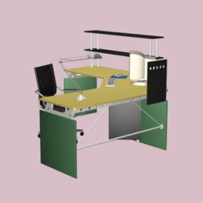 Computer Workstation Furniture 3d model