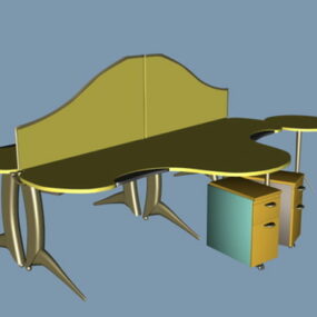 مدل 3 بعدی پارتیشن ایستگاه کاری کامپیوتر