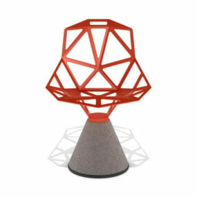 Krzesło ogrodowe z betonową podstawą Model 3D