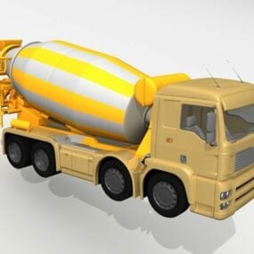 דגם מיקסר משאית בטון תלת מימד