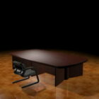 שולחן וכסא בחדר הישיבות