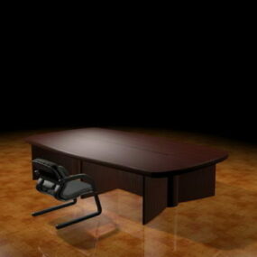 3д модель стола и стула для конференц-зала