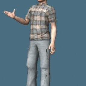 Confident Young Man Rigged 3d model