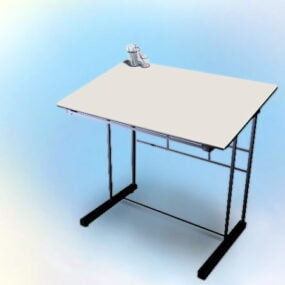 Modelo 3d de mesa de desenho contemporânea