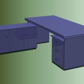 Współczesne biurko wykonawcze Model 3D