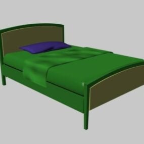 Contemporary Twin Bed 3d model