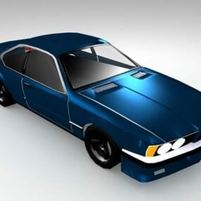 Cool Blue Car 3d model