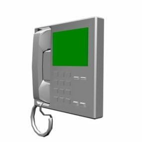 Corded Wall Phone 3d model