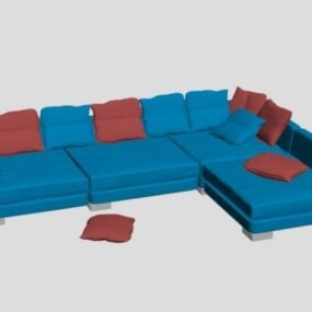 Corner Sectional Sofa Furniture 3d model