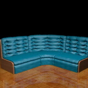 Modelo 3d de sofás seccionais de canto