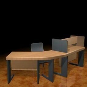 Corner Workstation Desk 3d model