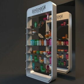 Kosmetisk utstillingsvindu viser 3d-modell