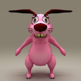Courage The Cowardly Dog Rigged 3d model