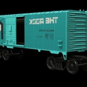 Covered Goods Wagon 3d-malli