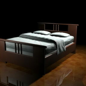 3D model postele ve stylu řemeslníka