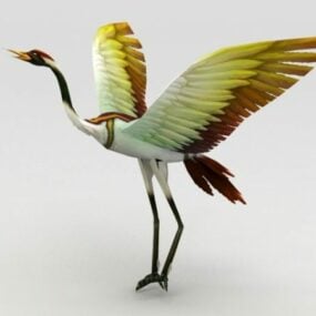 Crane Bird τρισδιάστατο μοντέλο