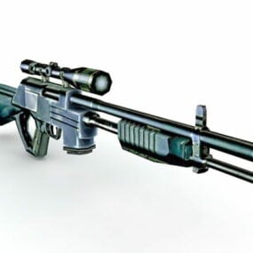 Fusil à tir croisé modèle 3D