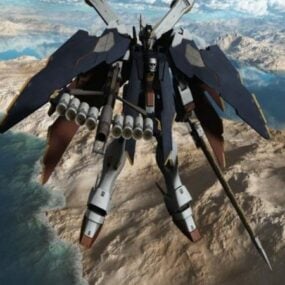 Personagem Gundam X-1 Pano Completo Modelo 3D