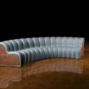 Curved Couch Sofa 3d model