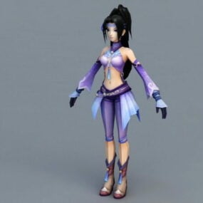Söpö Anime Girl Dancer 3D-malli