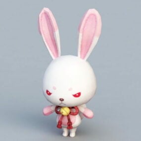 可爱的动漫兔子3d模型