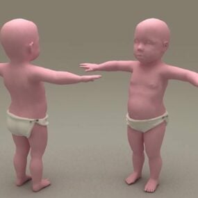 かわいい赤ちゃん3Dモデル