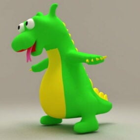 Cute Baby Cartoon Dragon 3d model