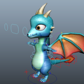 Cute Baby Dragon 3d model