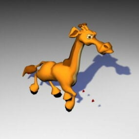 प्यारा बच्चा जिराफ़ रिग 3डी मॉडल